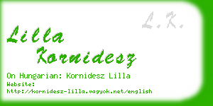 lilla kornidesz business card